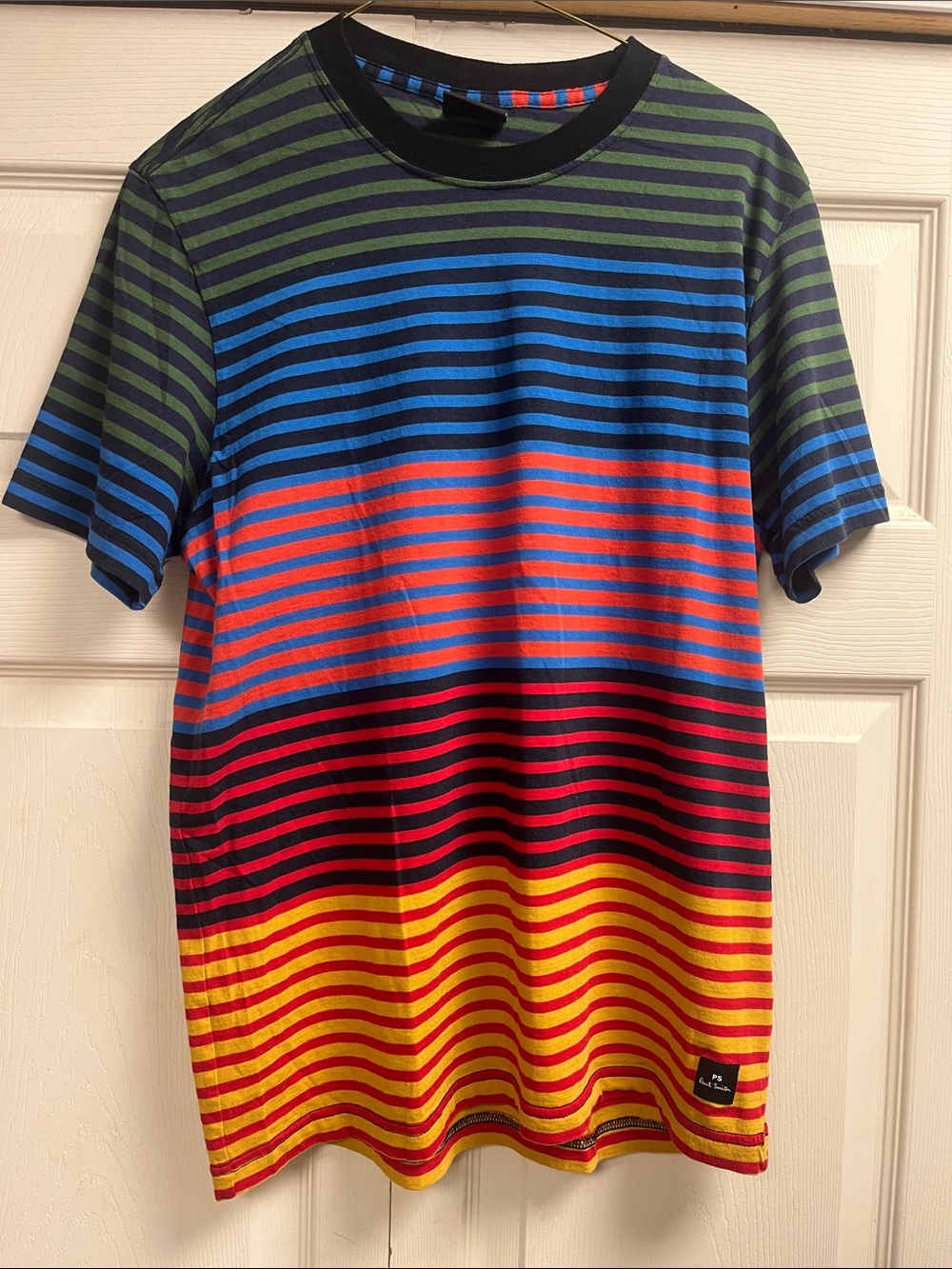 Paul Smith Multicolor Horizontal Stripe Short Sleeve T-Shirt Medium